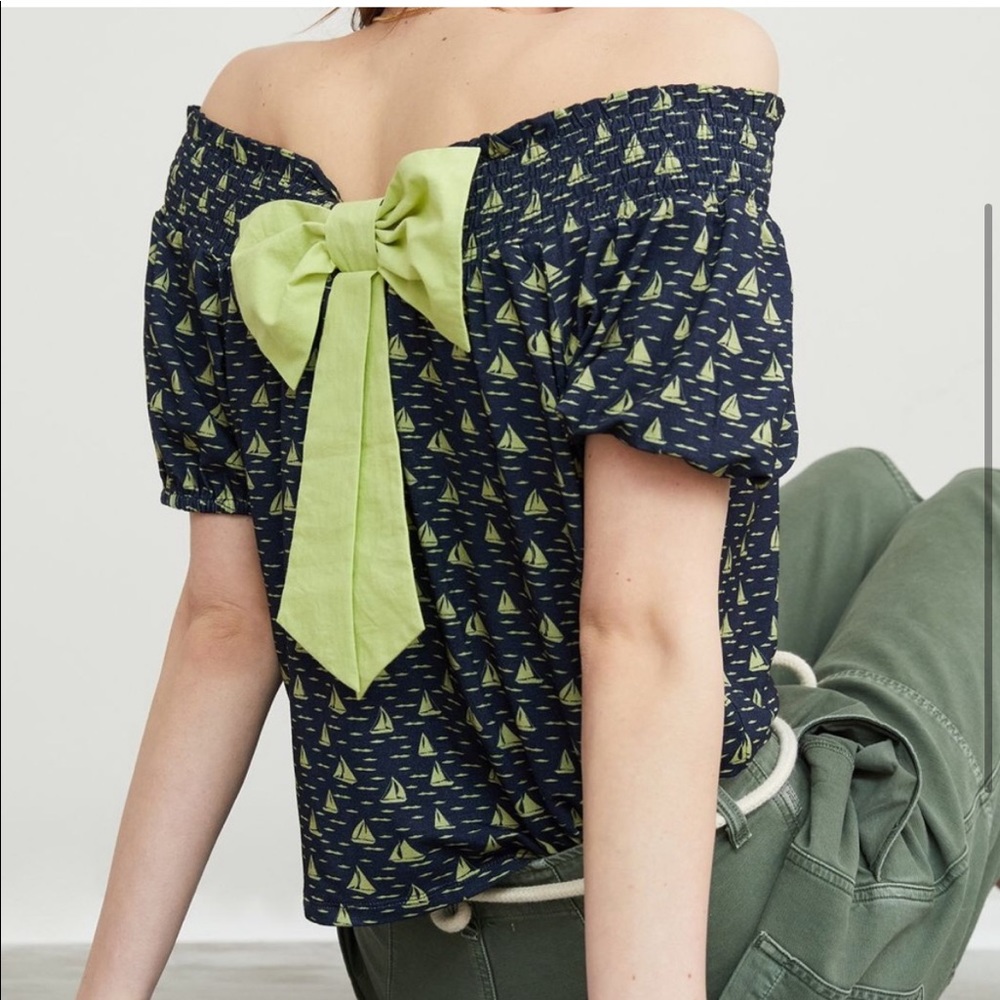 Anthropologie Porridge Size Medium NWT Navy Boat